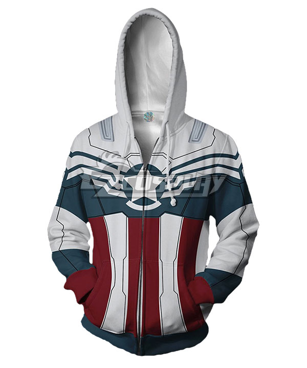 Marvel The Falcon and the Winter Soldier Captain American Sam Wilson Hoodie Cosplay Costume
