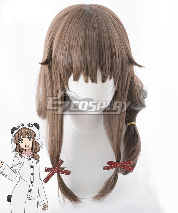 Seishun Buta Yaro wa Bunny Girl-senpai no Yume o Minai Kaede Azusagawa Light Brown Cosplay Wig