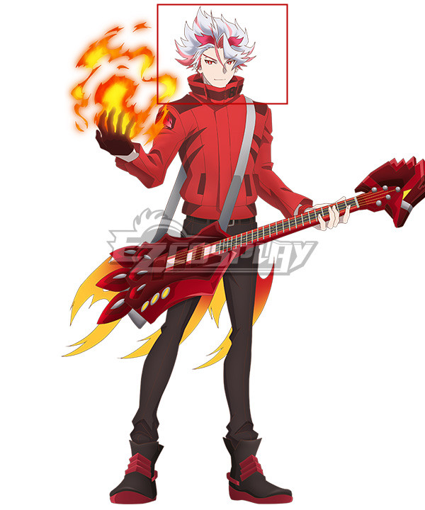 SHOW BY ROCK!! Mashumairesh!! Joe White Red Cosplay Wig
