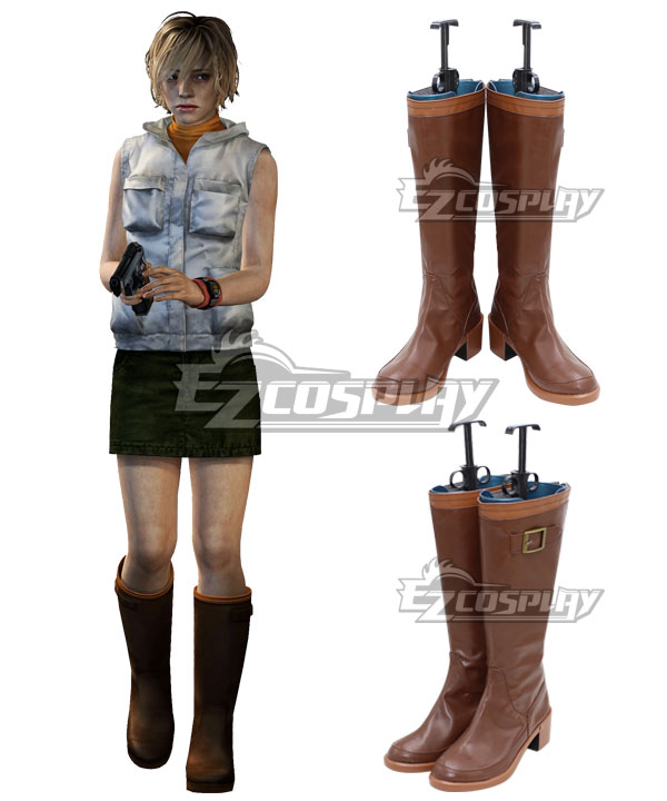 Silent Hill Heather Mason Halloween Brown Shoes Cosplay Boots