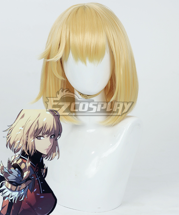 Solo Leveling Anime Cha Hae-In Golden Cosplay Wig