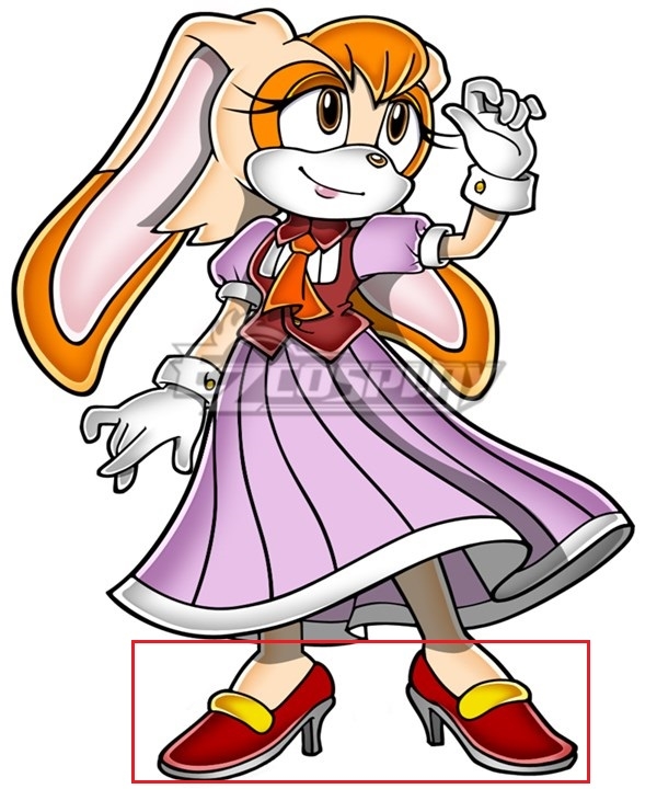 

Sonic the Hedgehog Vanilla the Rabbit Red Yellow Cosplay Shoes