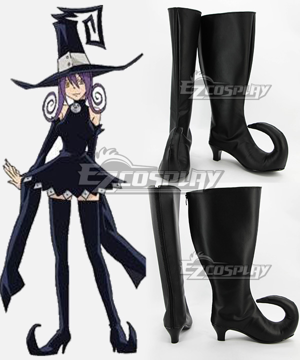 Soul Eater Blair Witch Black Shoes Cosplay Boots