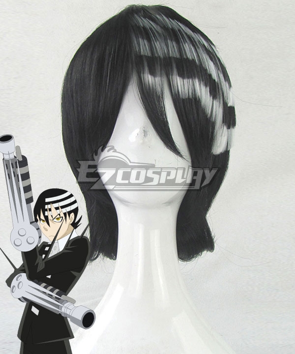 Soul Eater Death The Kid Black White Cosplay Wig