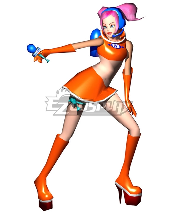 Space Channel 5 Ulala Orange Cosplay Costume