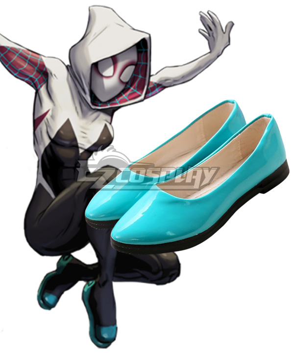 Spiderman Spider-Man: Into the Spider- Verse Gwendolyn Maxine Gwen Stacy Blue Cosplay Shoes