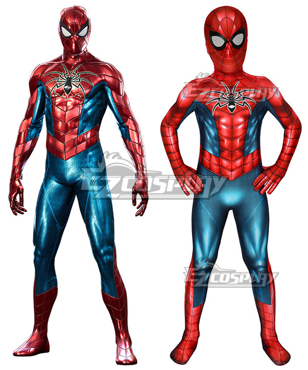Kids PS4 Spider-Man Spider man armour-MK IV Zentai Jumpsuit Cosplay Costume