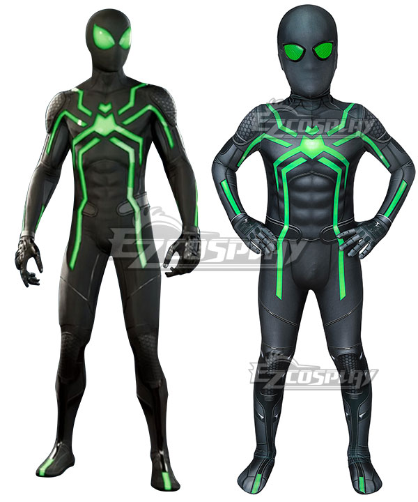 Kids PS4 Spider-Man Spider man Big Time Zentai Jumpsuit Cosplay Costume