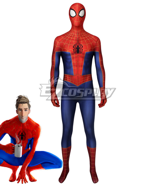 Spider Man Into the Spider Verse  Peter Parker Zentai Jumpsuit Cosplay Costume
