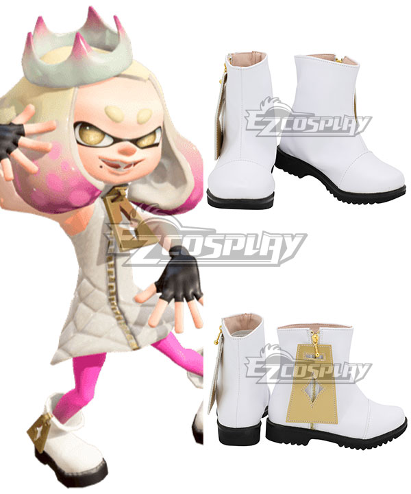 Splatoon 2 Off the Hook Pearl White Shoes Cosplay Boots