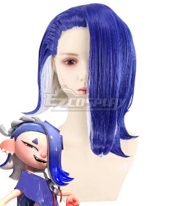 Splatoon 3 Shiver Hohojiro Blue Cosplay Wig