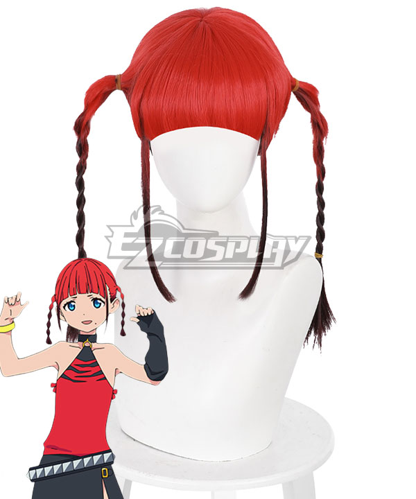 SSSS.DYNAZENON Asukagawa Chise Red Cosplay Wig