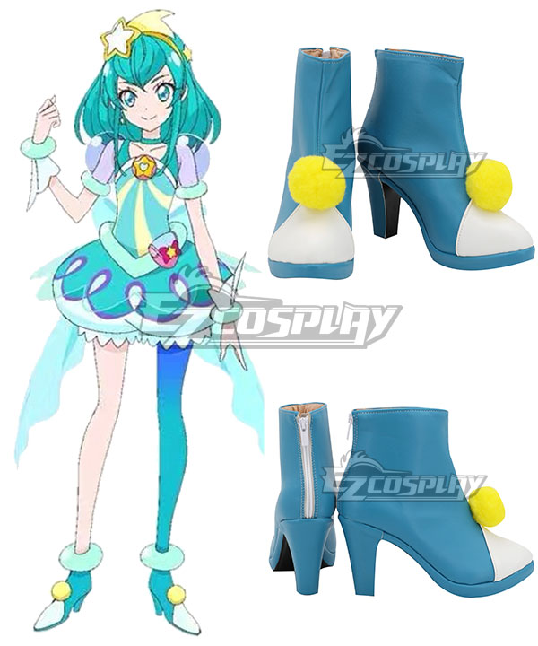 Star Twinkle PreCure Cure Milky Hagoromo Lala Blue White Cosplay Shoes