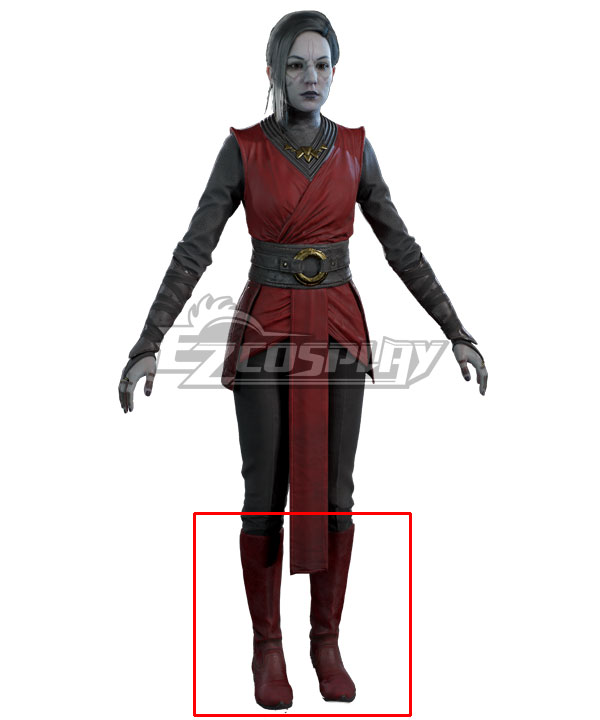 Star Wars Jedi：Fallen Order Merrin Nightsister Red Shoes Cosplay Boots