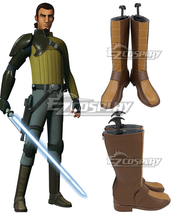 Star Wars Rebels Kana Jarrus Brown Shoes Cosplay Boots