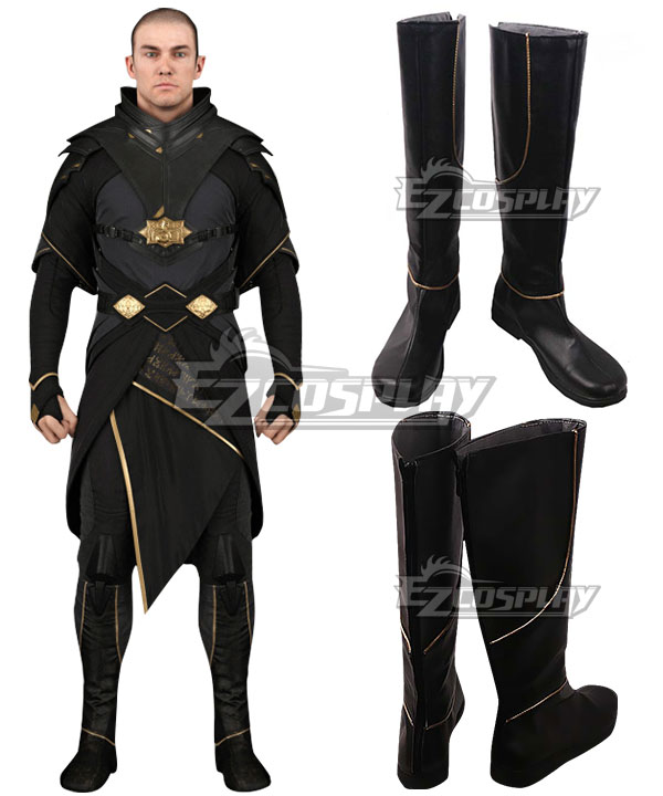 Star Wars: The Old Republic Thexan Black Shoes Cosplay Boots