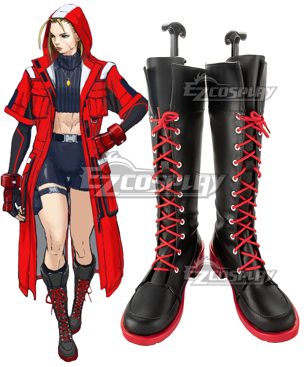 Street Fighter VI 6 Cammy Black Shoes Cosplay Boots