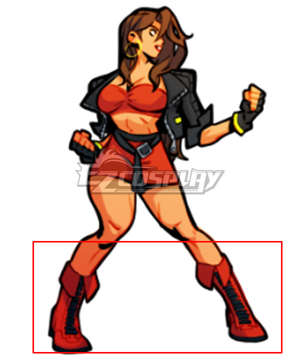 Streets Of Rage 4 Blaze Fielding Red Shoes Cosplay Boots