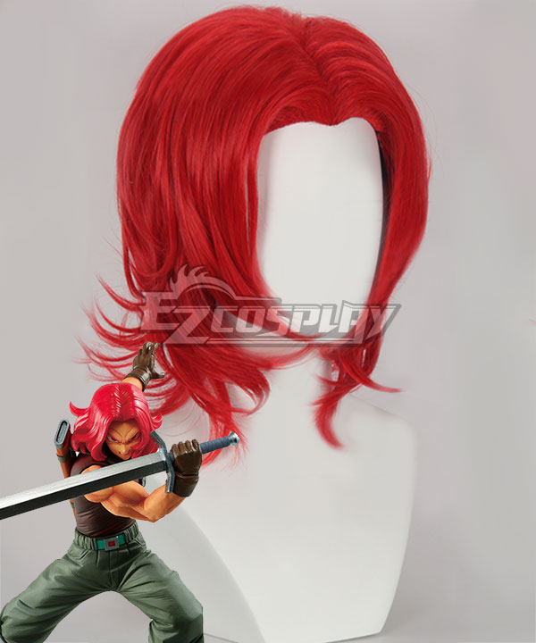 Super Dragon Ball Heroes Future Trunks SSG Red Cosplay Wig