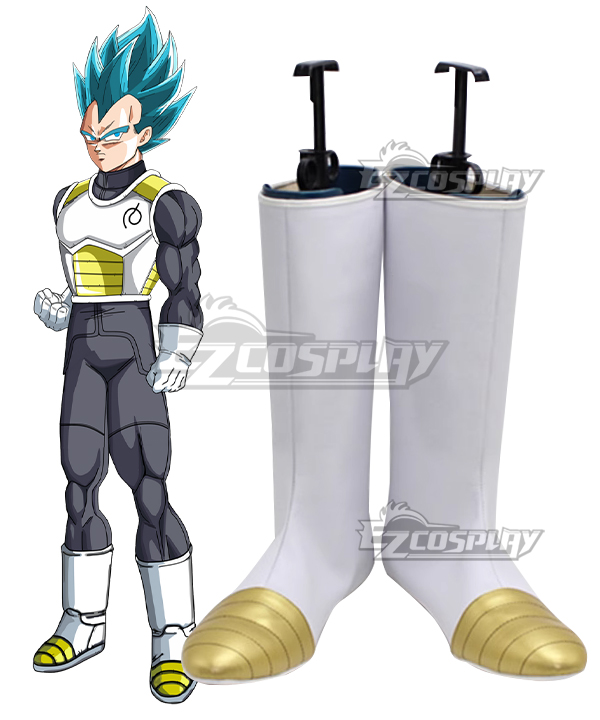 Super Dragon Ball Heroes Vegeta SSGSS White Shoes Cosplay Boots