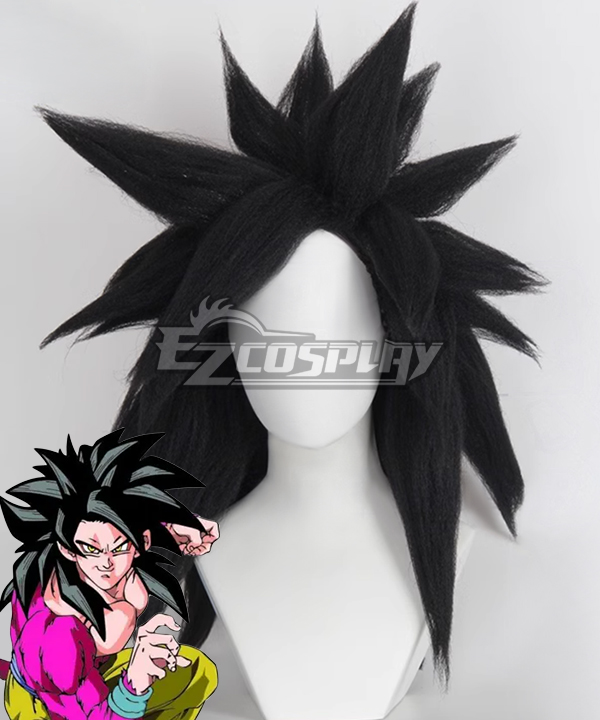 Super Dragon Ball Heroes Vegetto SSJ4 Black Cosplay Wig