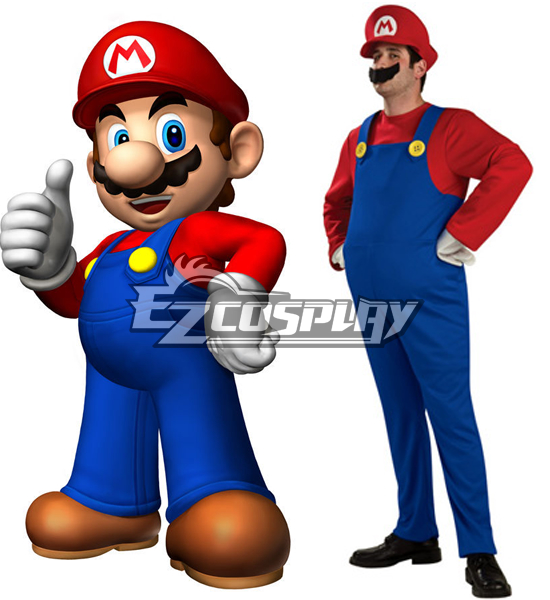 Super Mario Bros Mario Adult Cosplay Costume