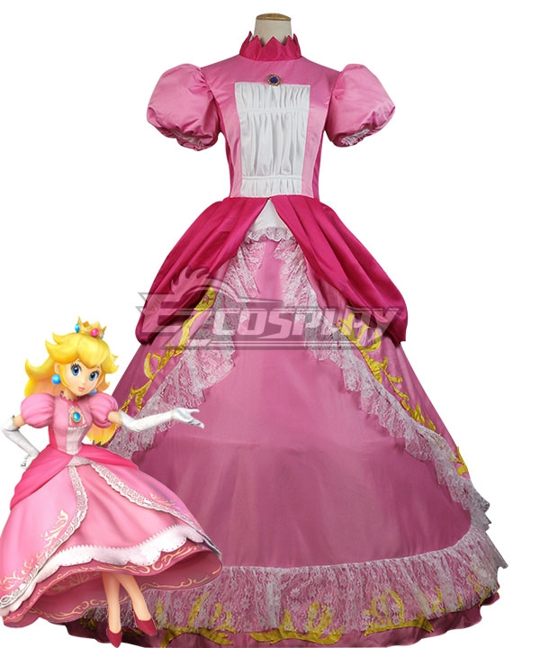 Super Mario Princess Peach Cosplay Costume