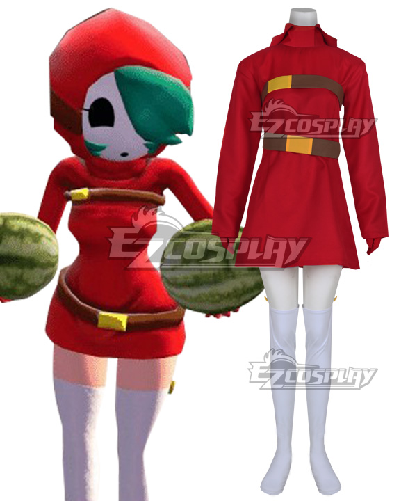Super Mario Shy Guy Female Halloween Cosplay Costume