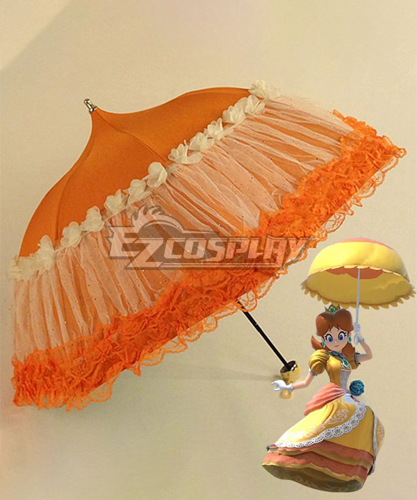 

Super Smash Bros. Super Mario Princess Daisy Orange Umbrella Cosplay Accessory Prop