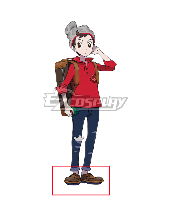 PM PM Sword And PM Shield Male Trainer Brown Cosplay Shoes