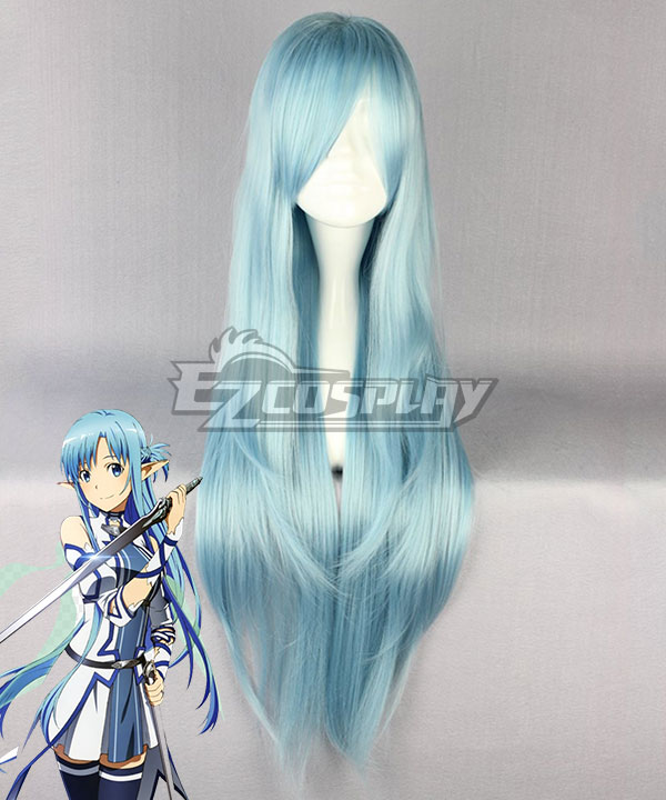 Sword Art Online ALfheim Online Yuuki Asuna Blue Cosplay Wig
