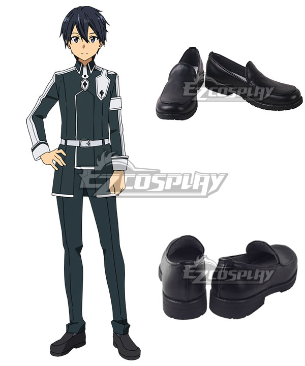 Sword Art Online Alicization SAO Anime Kirito Black Cosplay Shoes