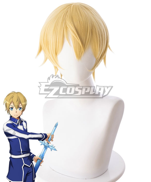 Sword Art Online Alicization SAO Eugeo·Synthesis·Thirty-two Yellow Cosplay Wig - B314F