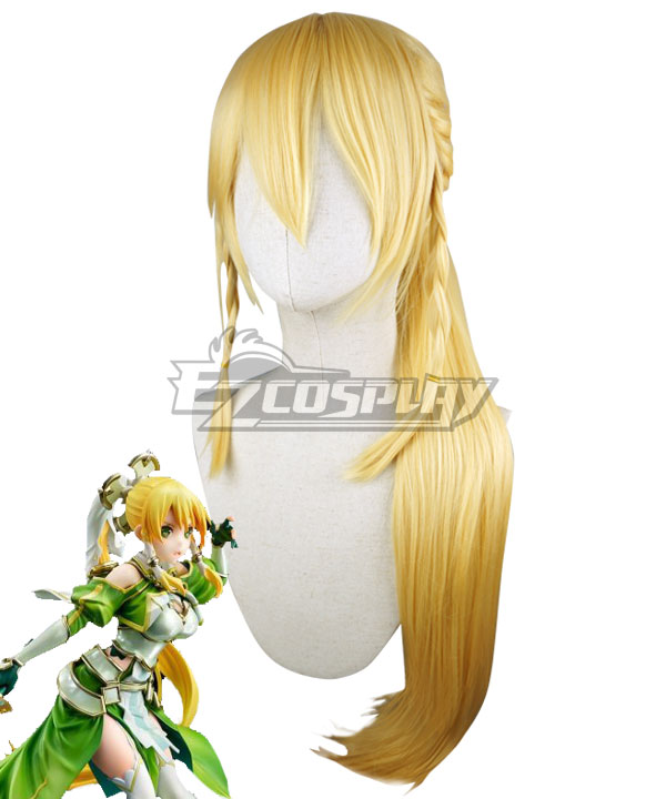 Sword Art Online Alicization SAO Kirigaya Suguha Leafa Golden Cosplay Wig