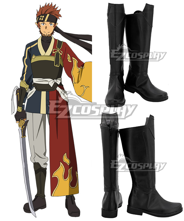 Sword Art Online II SAO Ryoutarou Tsuboi Ryotaro Klein Extra Edition Black Shoes Cosplay Boots