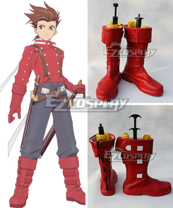 Tales Of Symphonia Lloyd Irving Red Cosplay Shoes