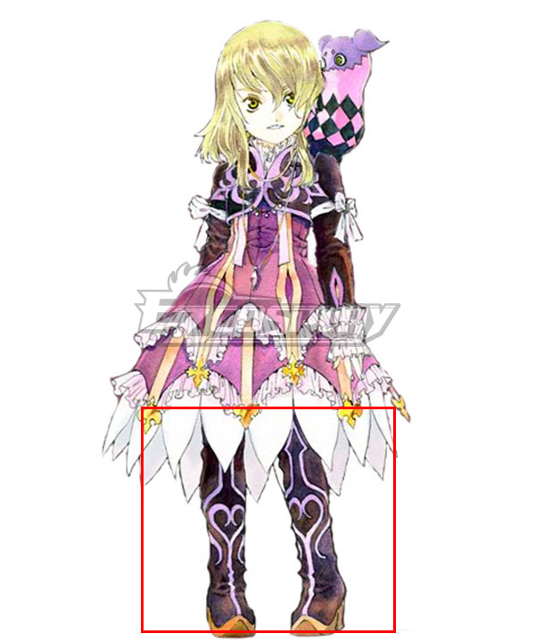Tales of Xillia Elise Lutus Purple Shoes Cosplay Boots