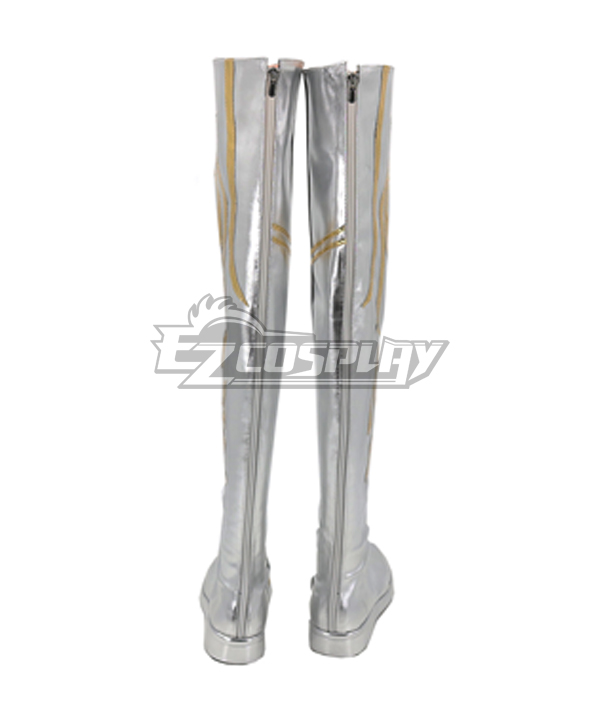 ニゴミク Tekken 7 Kunimitsu Silver Shoes Cosplay Boots