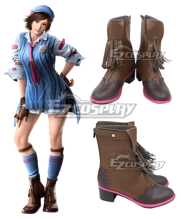 Tekken 8 Asuka Kazama Brown Cosplay Shoes