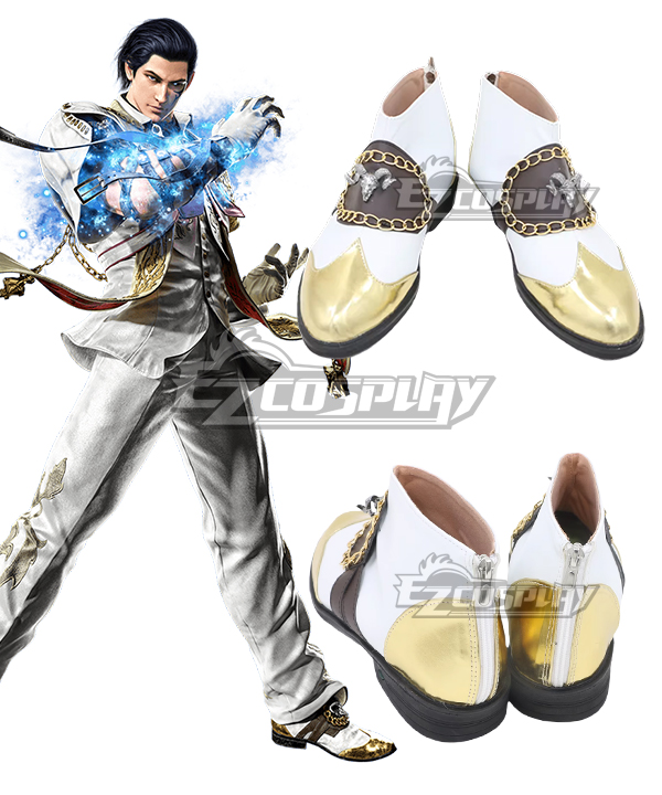 Tekken 8 Claudio Serafino White Cosplay Shoes