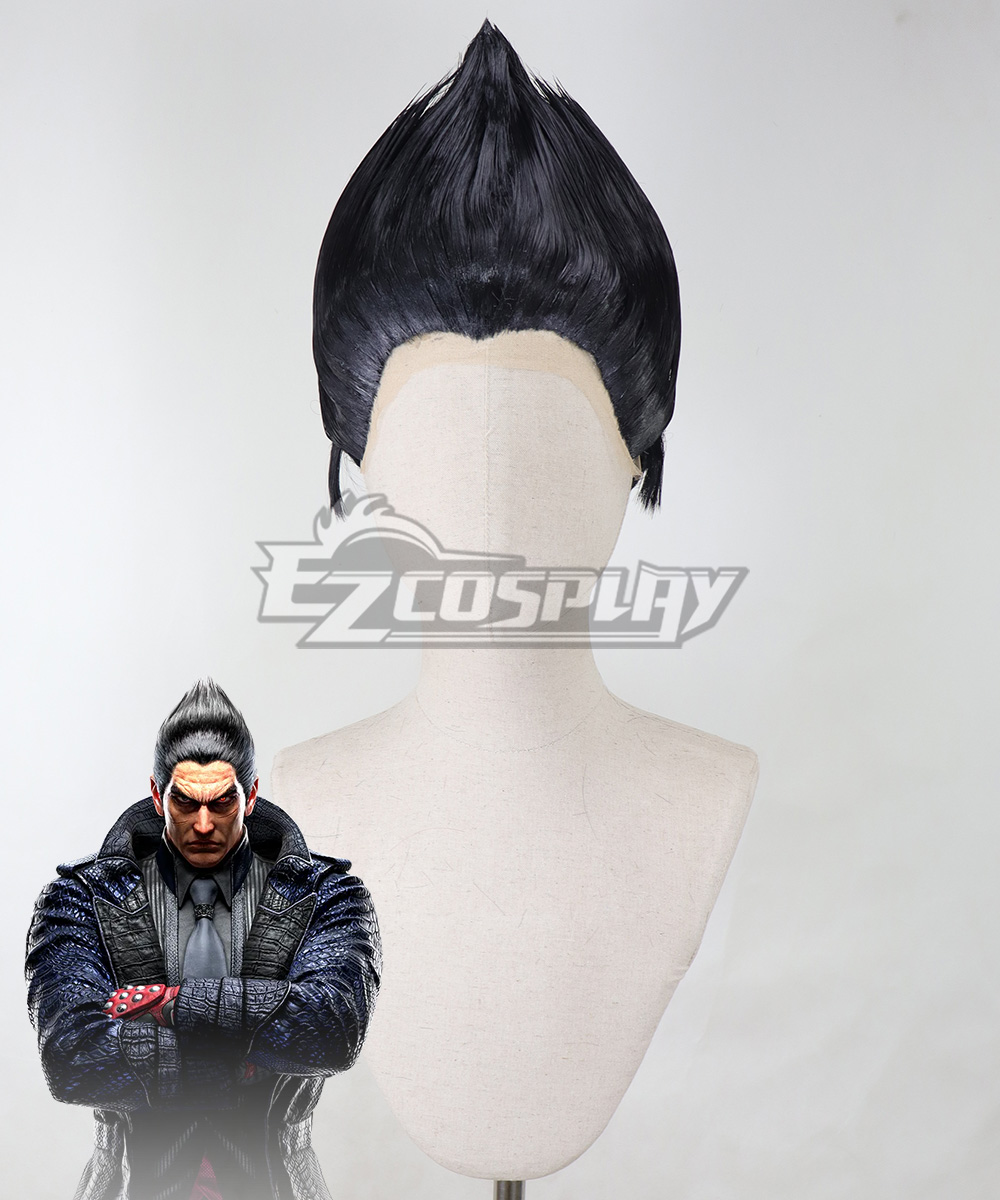 Tekken 8 Kazuya Mishima Black Cosplay Wig