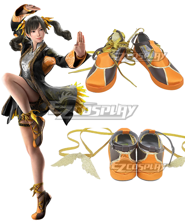Tekken 8 Ling Xiaoyu Black Cosplay Shoes