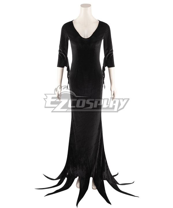 black morticia addams dress The Addams Family Morticia Cosplay Costume Morticia Addams Black Vintage Dress Halloween Suit, XL / women main image 1