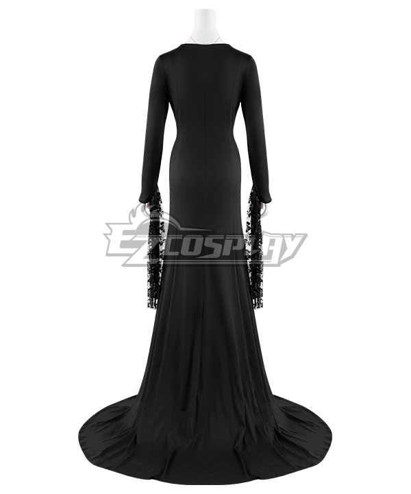 The Addams Family Morticia Addams Black Dress Halloween Cosplay Costume