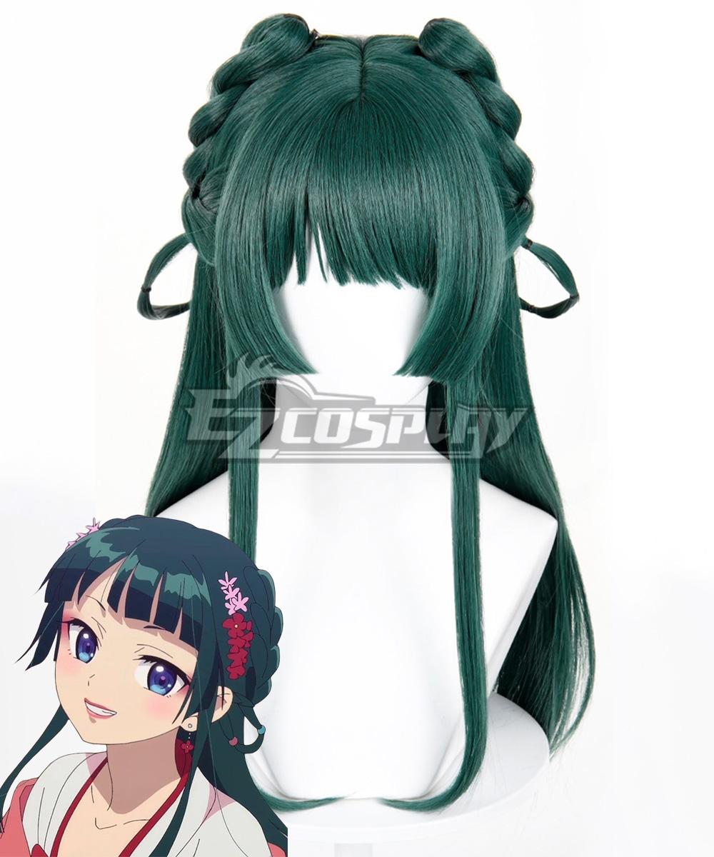 The Apothecary Diaries Maomao Braid Hair Green Cosplay Wig