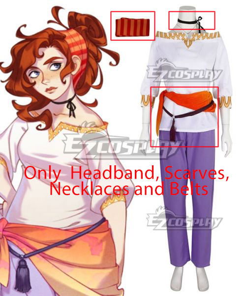 

The Arcana Portia Cosplay Costume - Only Headband, Scarves, Necklaces and Belts