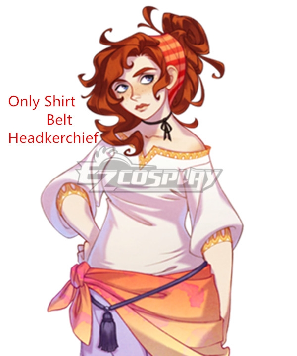 

The Arcana Portia Cosplay Costume - Only Shirt Belt Headkerchief