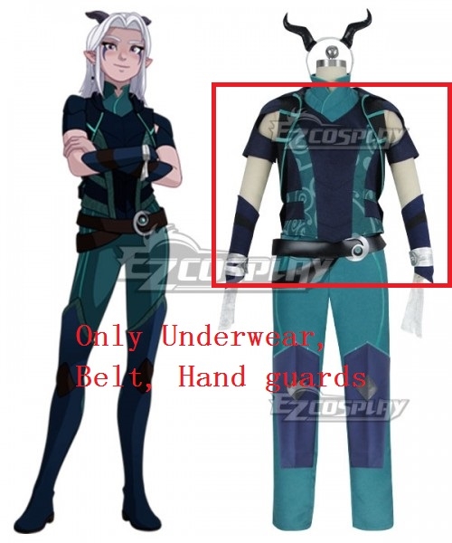 

The Dragon Prince Rayla Cosplay Costume - Underwear, Belt, Hand guards