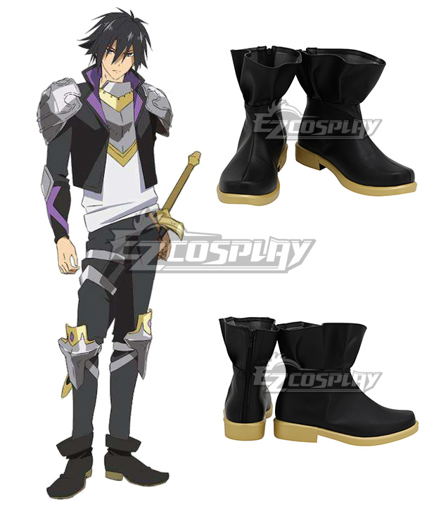 Cautious Hero:  The Hero is Overpowered but Overly Cautious Seiya Ryuguin Black Cosplay Shoes