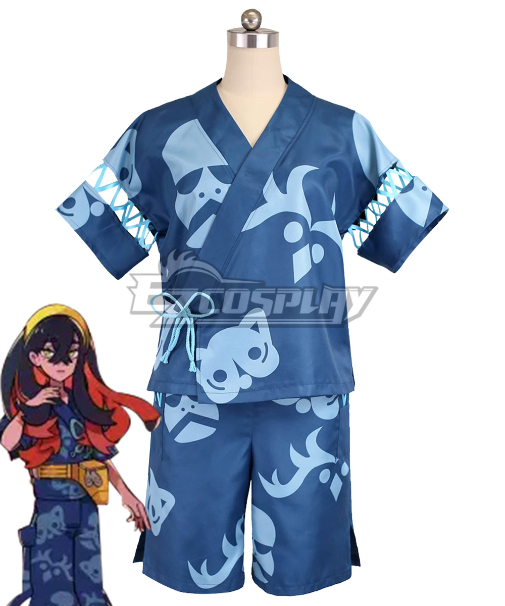 Pokemon Pokémon Scarlet and Violet The Hidden Treasure of Area Zero Blue Kimono Cosplay Costume